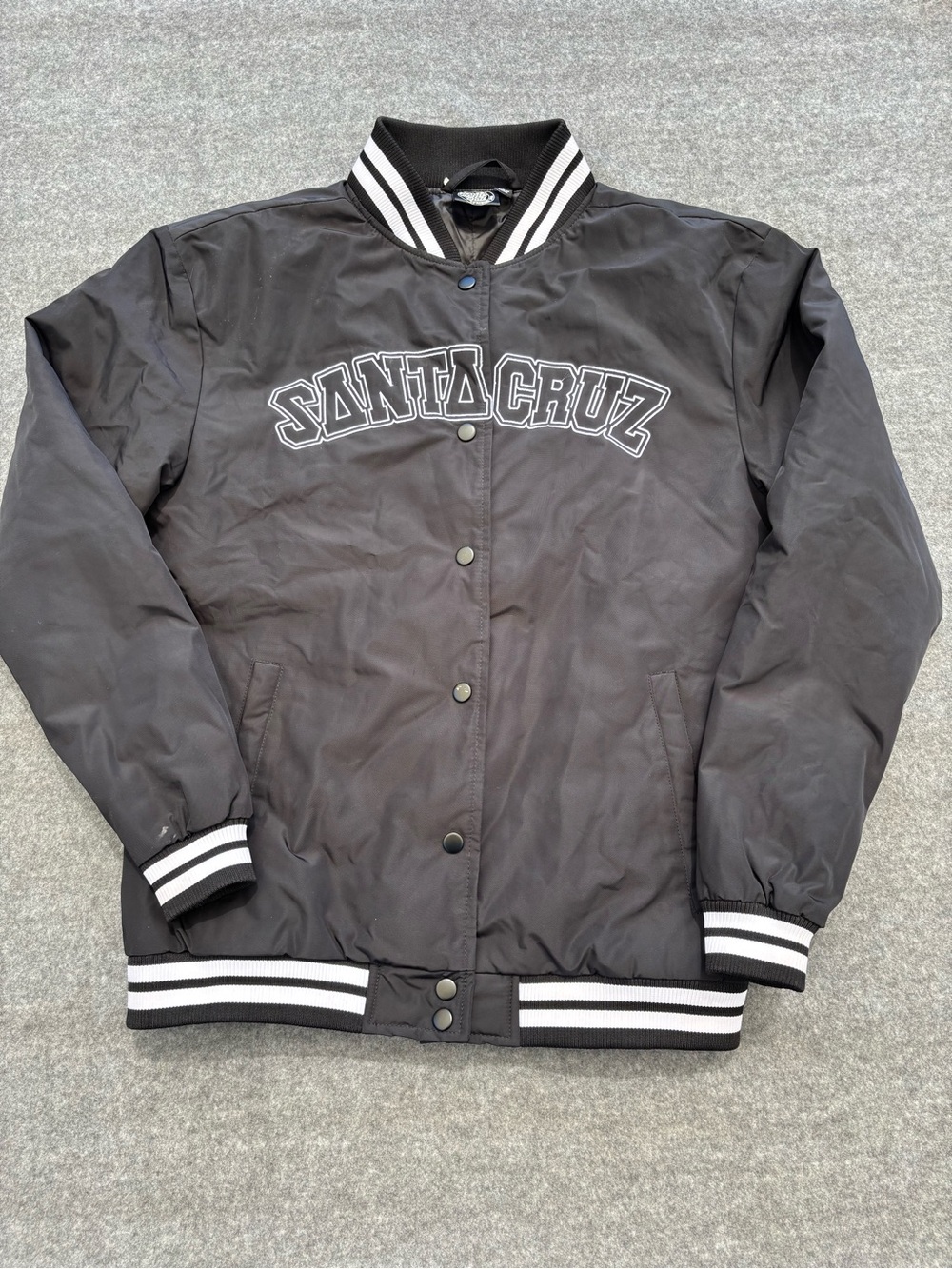 Santa Cruz black varsity jacket size Small